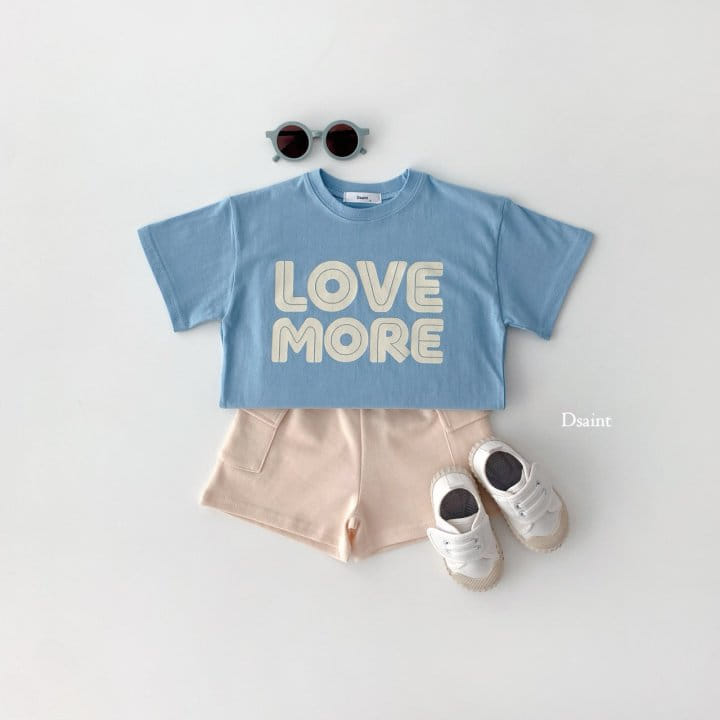 Dsaint - Korean Children Fashion - #kidsshorts - Love More Tee - 9