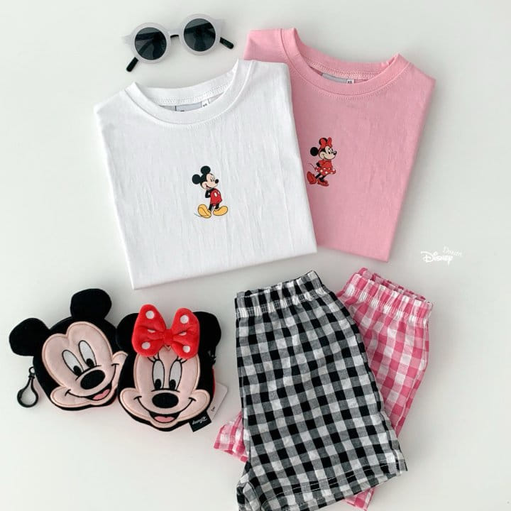 Dsaint - Korean Children Fashion - #kidsshorts - Square D Check Top Bottom Set - 3