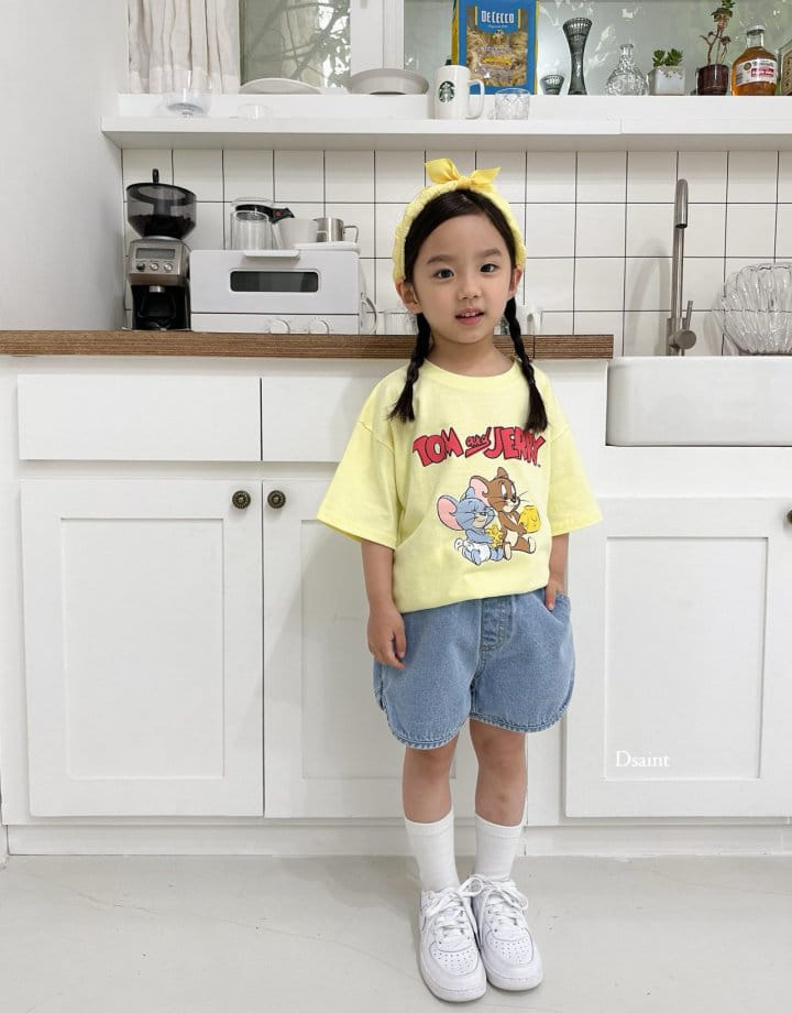 Dsaint - Korean Children Fashion - #kidsshorts - Lullu Piping Denim Pants - 11