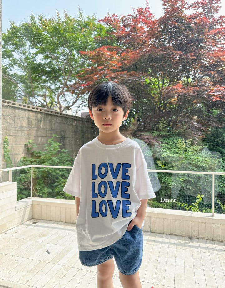 Dsaint - Korean Children Fashion - #kidzfashiontrend - Three Love Tee - 8