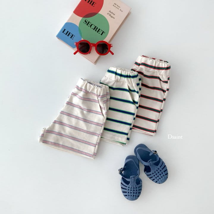 Dsaint - Korean Children Fashion - #littlefashionista - Line Tone Shorts - 6