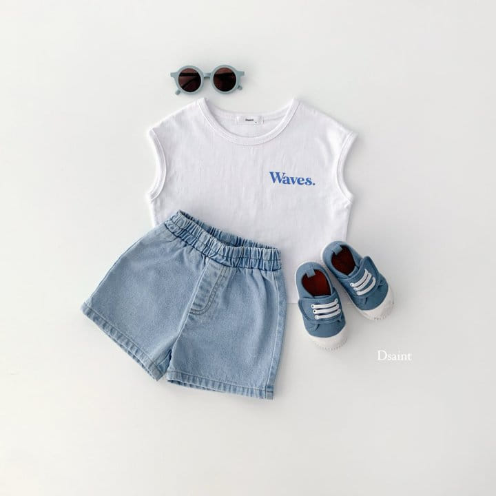 Dsaint - Korean Children Fashion - #littlefashionista - Ice Denim Shorts - 8