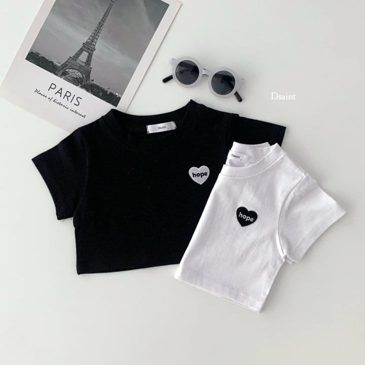 Dsaint - Korean Children Fashion - #magicofchildhood - Hope Heart Crop Tee - 3