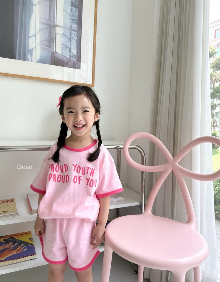 Dsaint - Korean Children Fashion - #minifashionista - Proud Piping Top Bottom Set - 3