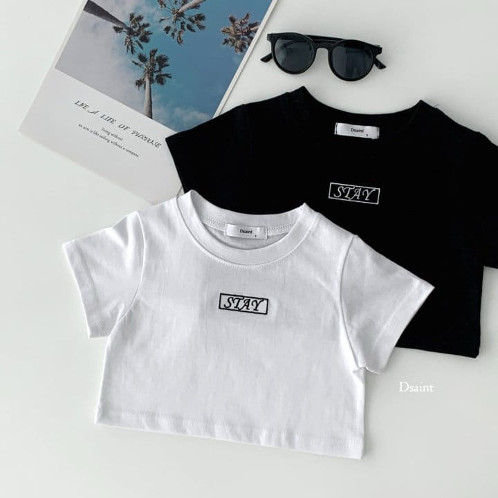 Dsaint - Korean Children Fashion - #toddlerclothing - Stay Crop Tee - 4