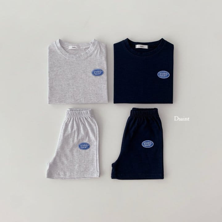 Dsaint - Korean Children Fashion - #todddlerfashion - Circle Stu Top Bottom Set - 2