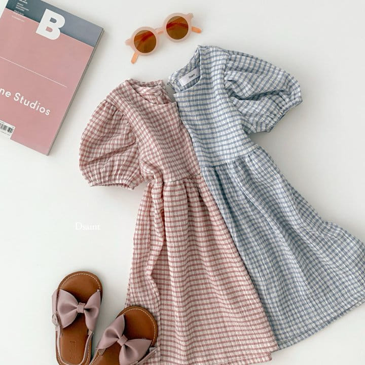 Dsaint - Korean Children Fashion - #todddlerfashion - Linkle Check One-Piece