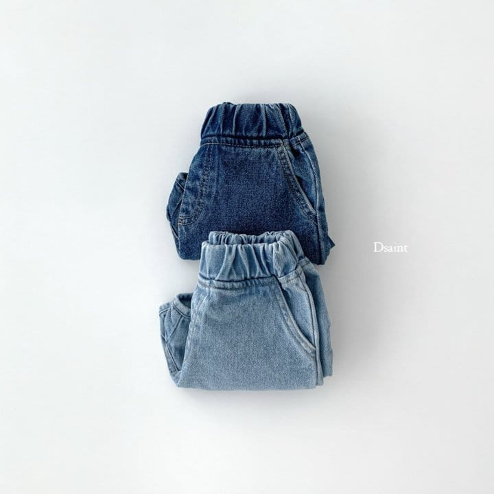 Dsaint - Korean Children Fashion - #todddlerfashion - Lullu Piping Denim Pants - 4