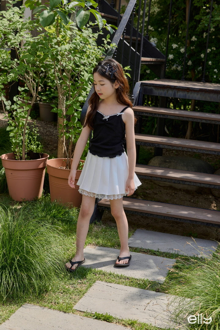 Ellymolly - Korean Children Fashion - #childrensboutique - Butterfly Rib Sleeveless Tee - 11