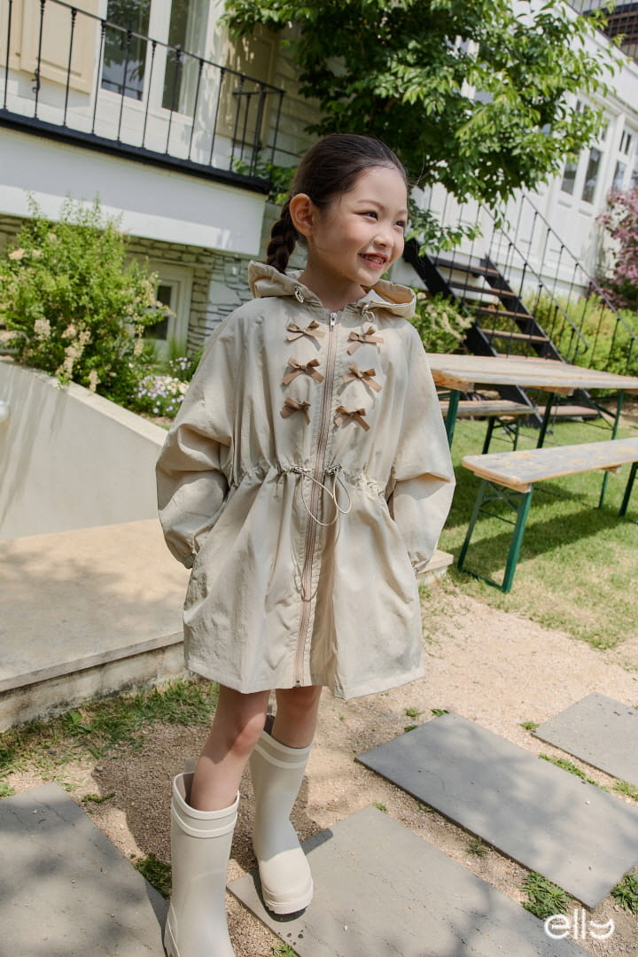 Ellymolly - Korean Children Fashion - #designkidswear - Ribbon Coating Rain Coat - 9