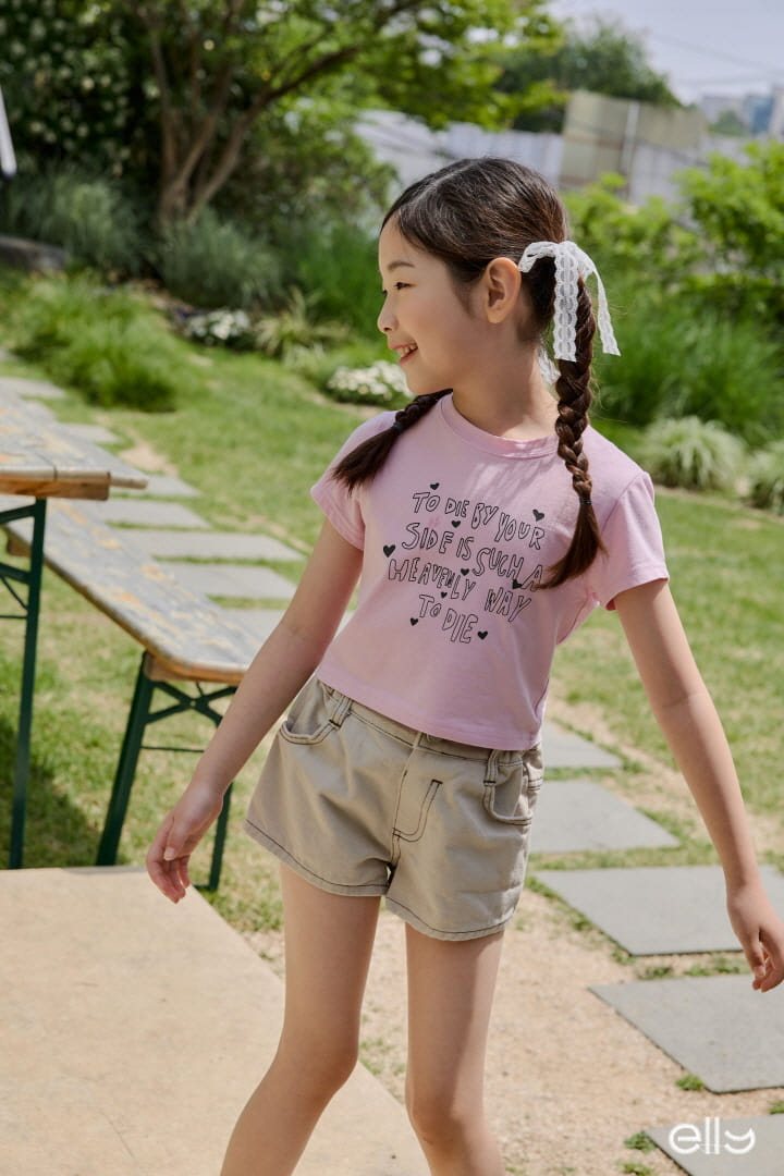 Ellymolly - Korean Children Fashion - #designkidswear - Petite Crop Tee - 7