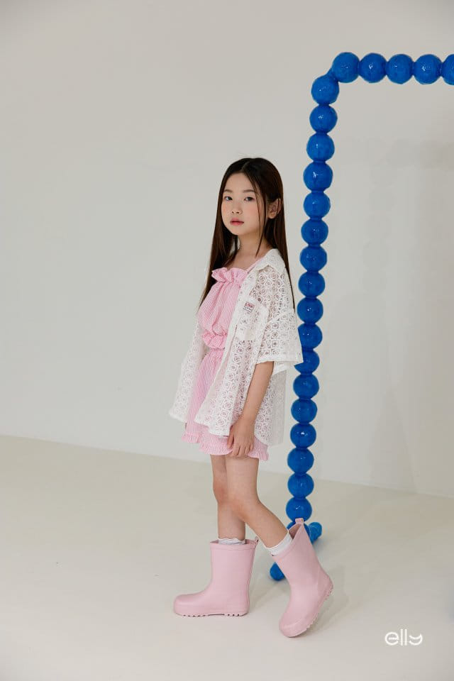 Ellymolly - Korean Children Fashion - #designkidswear - Cube Lace Shirt - 5