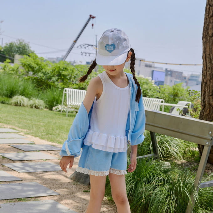 Ellymolly - Korean Children Fashion - #discoveringself - Ccomo Frill Span Sleeveless Tee