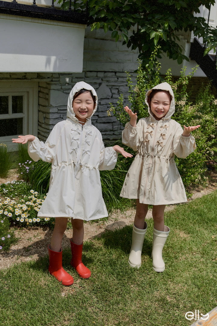 Ellymolly - Korean Children Fashion - #fashionkids - Ribbon Coating Rain Coat - 11