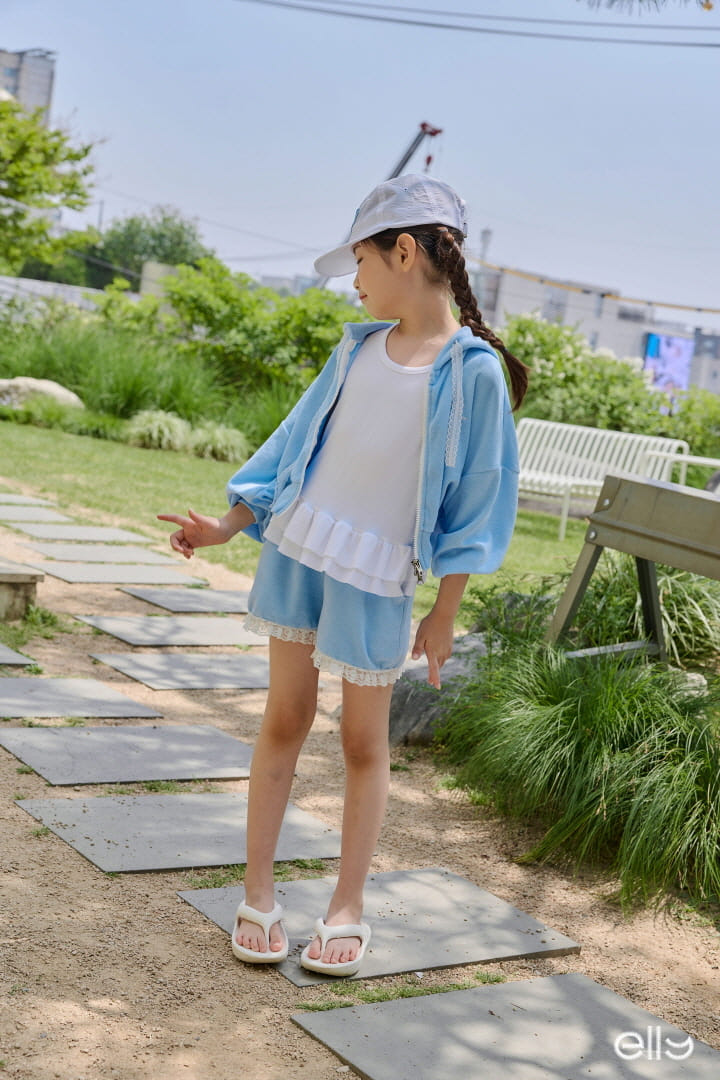 Ellymolly - Korean Children Fashion - #fashionkids - Ccomo Frill Span Sleeveless Tee - 2