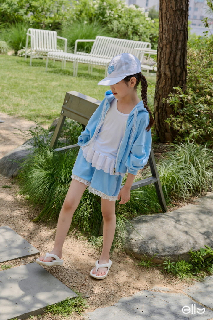 Ellymolly - Korean Children Fashion - #kidsshorts - Ccomo Frill Span Sleeveless Tee - 4