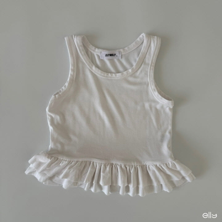 Ellymolly - Korean Children Fashion - #littlefashionista - Ccomo Frill Span Sleeveless Tee - 7