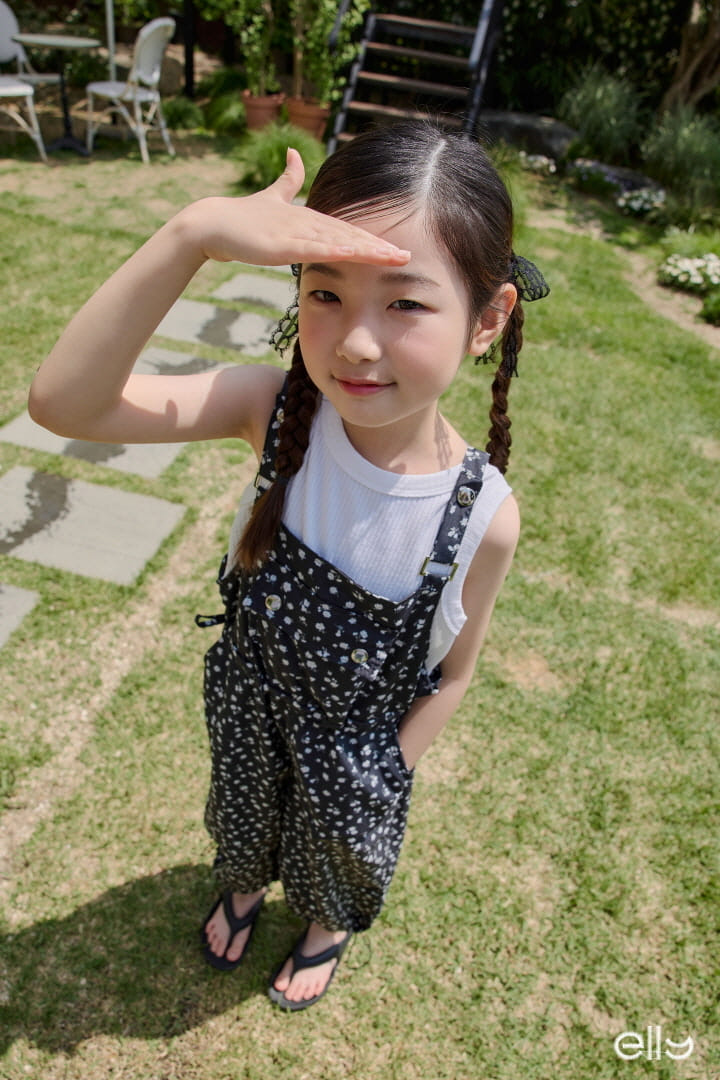 Ellymolly - Korean Children Fashion - #littlefashionista - Flower Overalls - 6