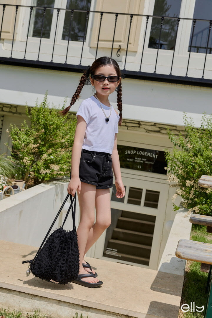 Ellymolly - Korean Children Fashion - #magicofchildhood - Unbalance Slit Crop Tee - 11