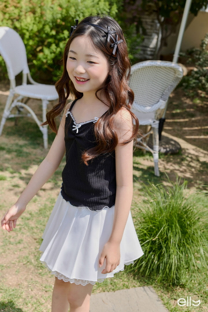 Ellymolly - Korean Children Fashion - #littlefashionista - Butterfly Rib Sleeveless Tee - 4