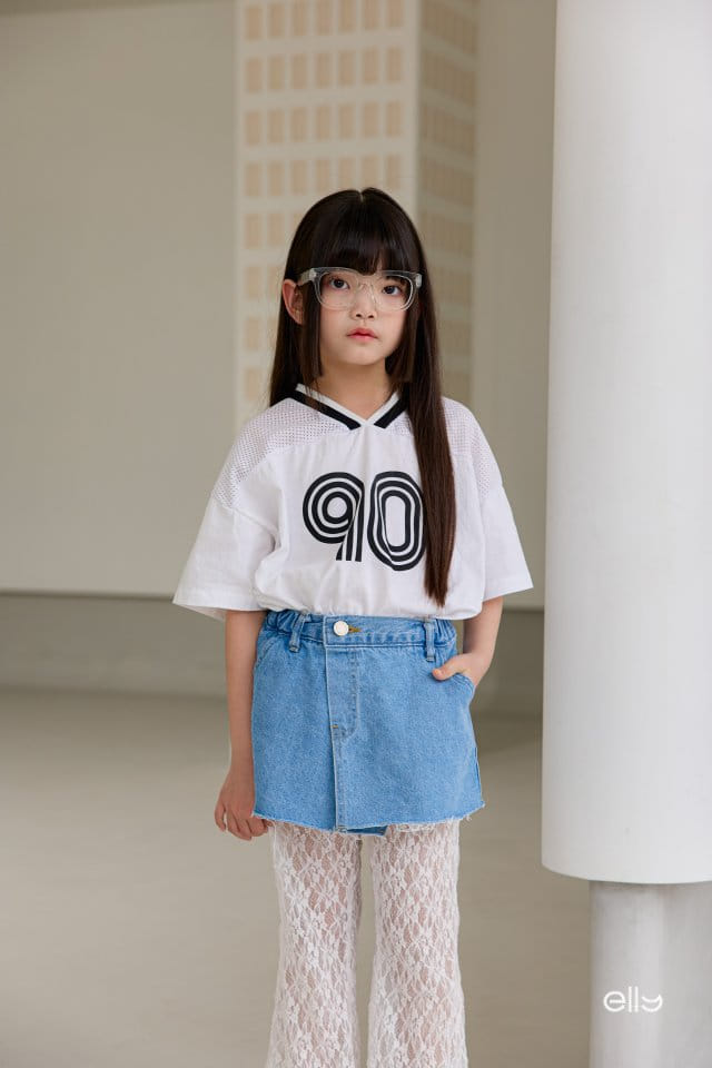 Ellymolly - Korean Children Fashion - #magicofchildhood - Mesh V Neck Tee - 8