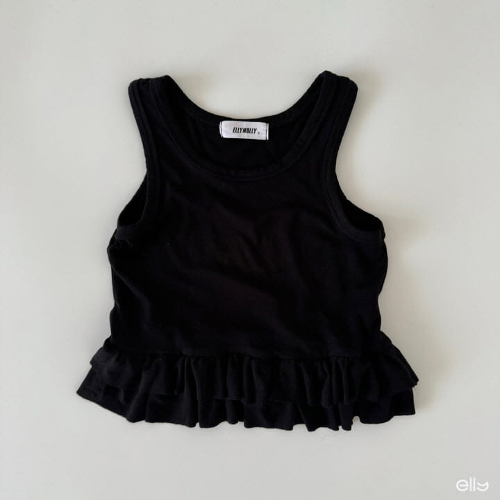 Ellymolly - Korean Children Fashion - #prettylittlegirls - Ccomo Frill Span Sleeveless Tee - 10