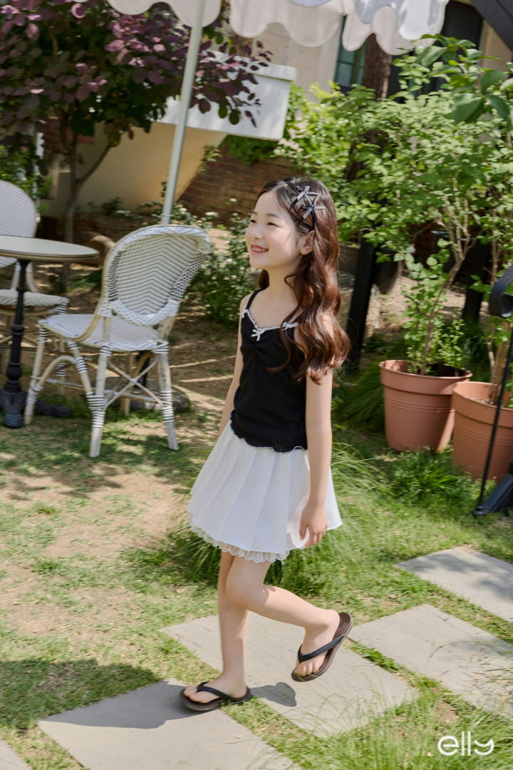 Ellymolly - Korean Children Fashion - #prettylittlegirls - Butterfly Rib Sleeveless Tee - 6