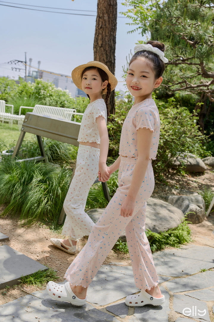 Ellymolly - Korean Children Fashion - #todddlerfashion - Marry Terry Top Bottom Set - 5