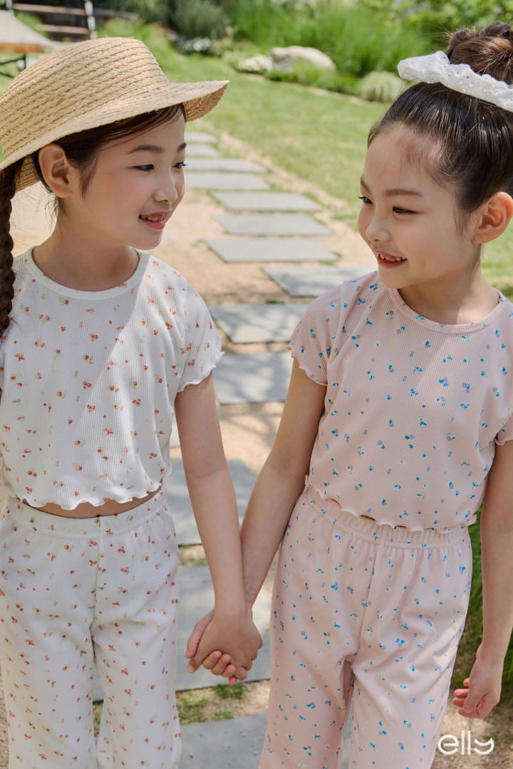 Ellymolly - Korean Children Fashion - #toddlerclothing - Marry Terry Top Bottom Set - 6