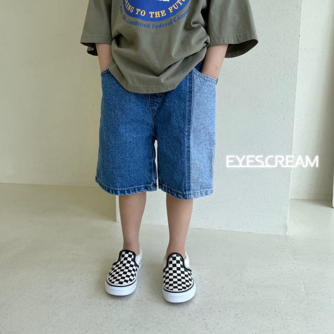 Eyescream - Korean Children Fashion - #childofig - S Reverse Denim Shorts