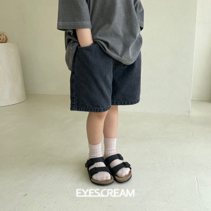 Eyescream - Korean Children Fashion - #designkidswear - Edge Black Denim Shorts