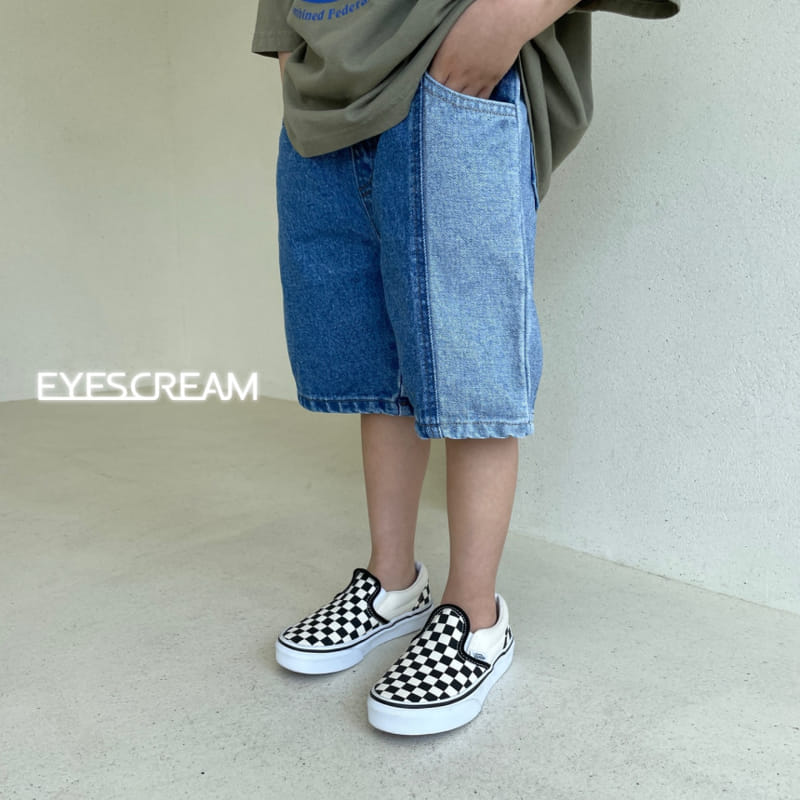 Eyescream - Korean Children Fashion - #kidsstore - S Reverse Denim Shorts - 7