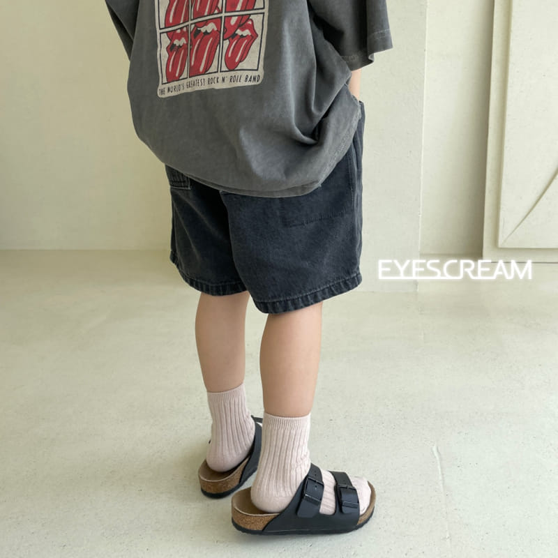 Eyescream - Korean Children Fashion - #magicofchildhood - Edge Black Denim Shorts - 9