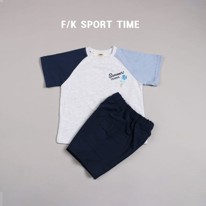 Fashion King - Korean Children Fashion - #todddlerfashion - Tennis Raglan Top Bottom Set