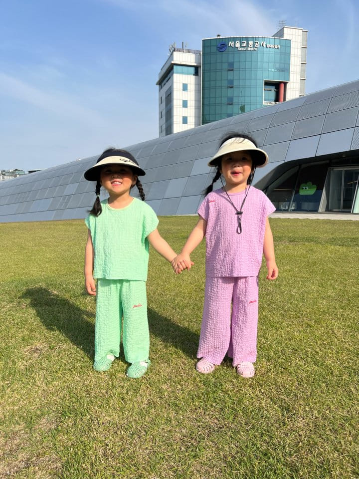 Fine-Studio - Korean Children Fashion - #discoveringself - Cooling Summer Top Bottom Set - 11