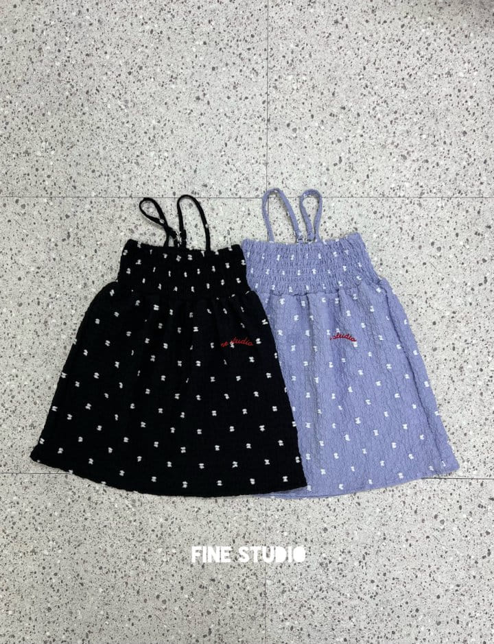 Fine-Studio - Korean Children Fashion - #magicofchildhood - Dot Smoke One-Piece - 4