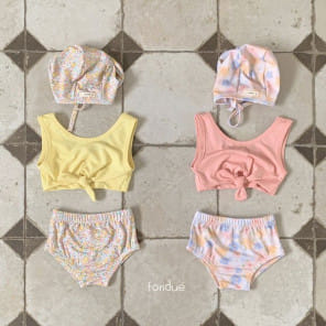 Fondue - Korean Children Fashion - #childrensboutique - Watercolor Bikini