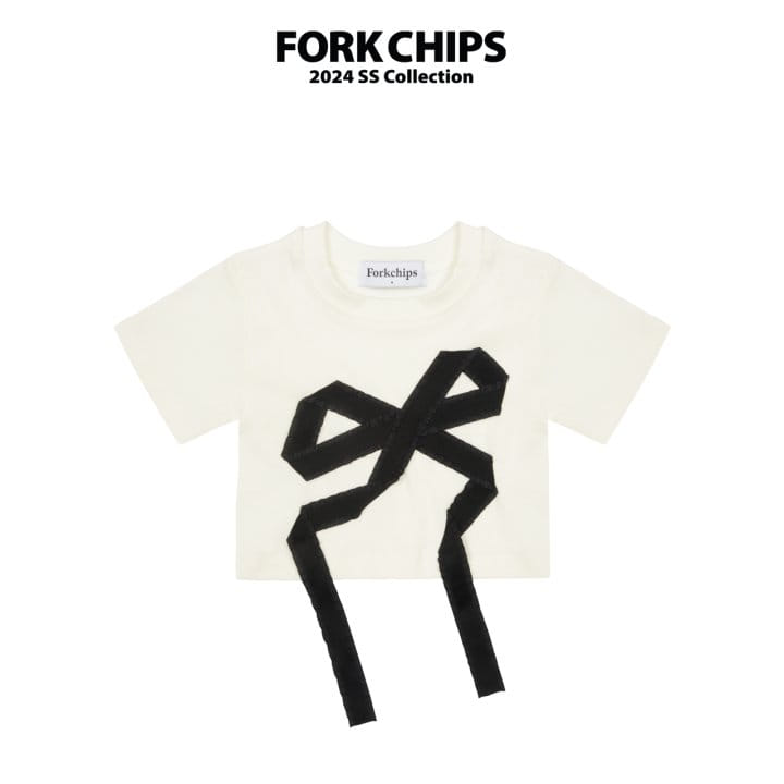 Fork Chips - Korean Children Fashion - #Kfashion4kids - Drop Ribbon Tee - 8