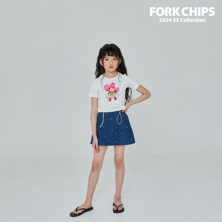 Fork Chips - Korean Children Fashion - #childofig - Cow Girl Tee - 2