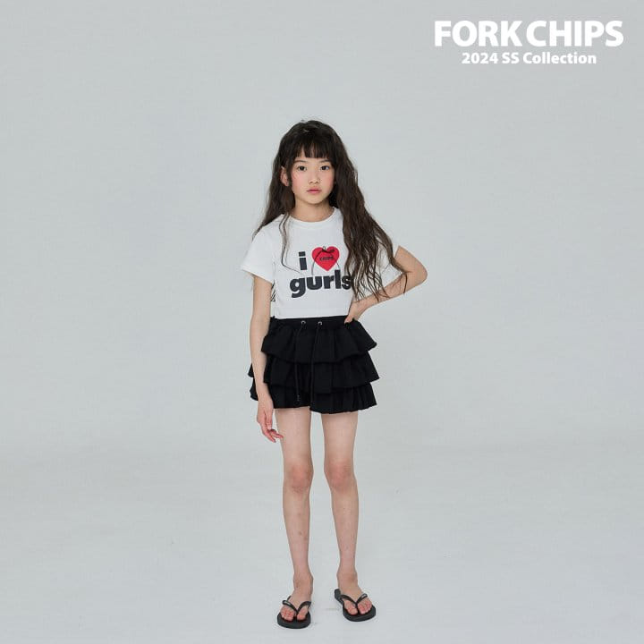 Fork Chips - Korean Children Fashion - #childofig - I Love Tee - 11