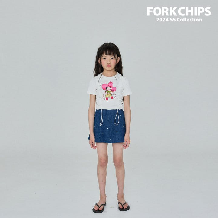 Fork Chips - Korean Children Fashion - #childrensboutique - Cow Girl Tee - 3