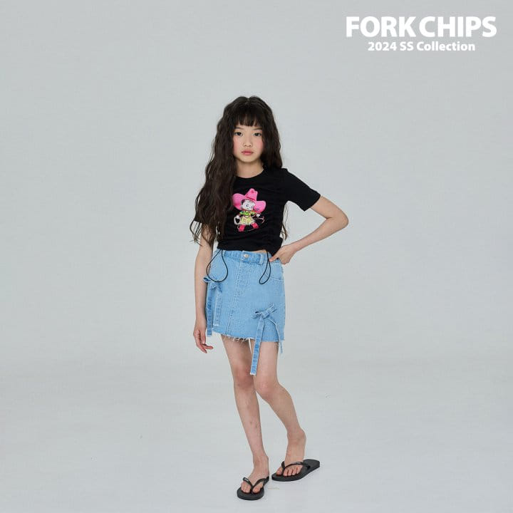 Fork Chips - Korean Children Fashion - #discoveringself - Cow Girl Tee - 5