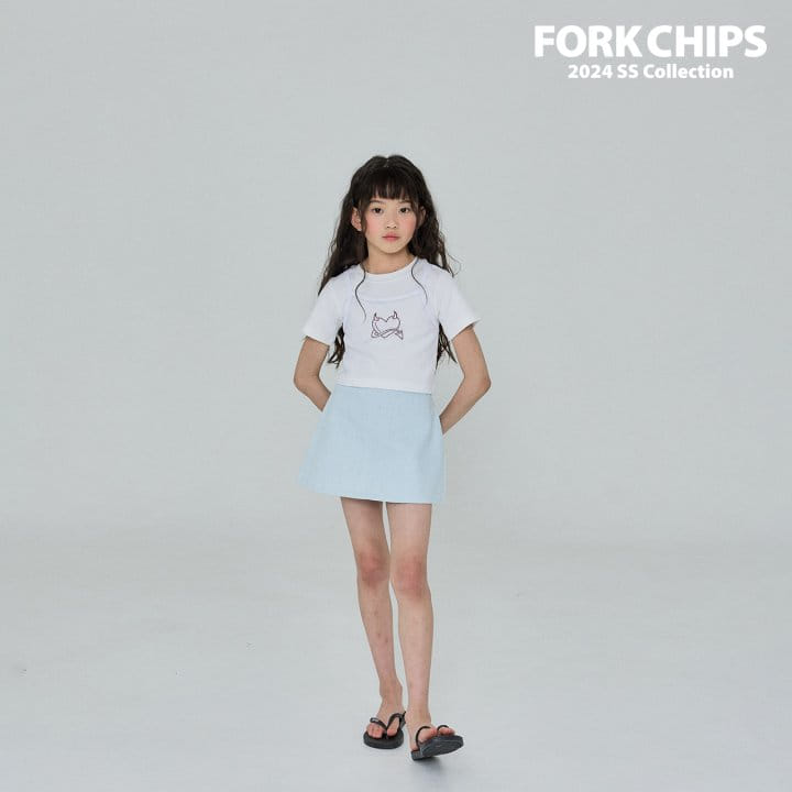 Fork Chips - Korean Children Fashion - #discoveringself - Devil Crop Tee - 2