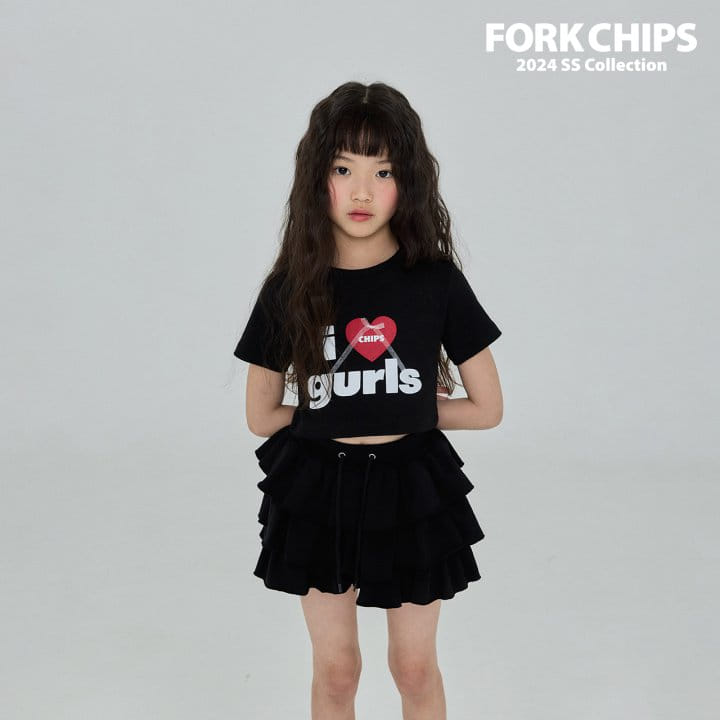 Fork Chips - Korean Children Fashion - #discoveringself - I Love Tee