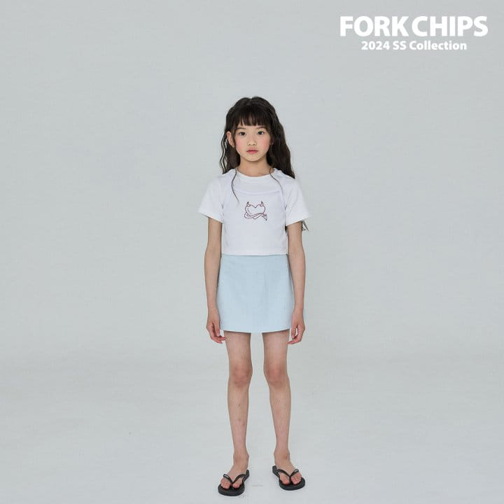 Fork Chips - Korean Children Fashion - #fashionkids - Devil Crop Tee - 3