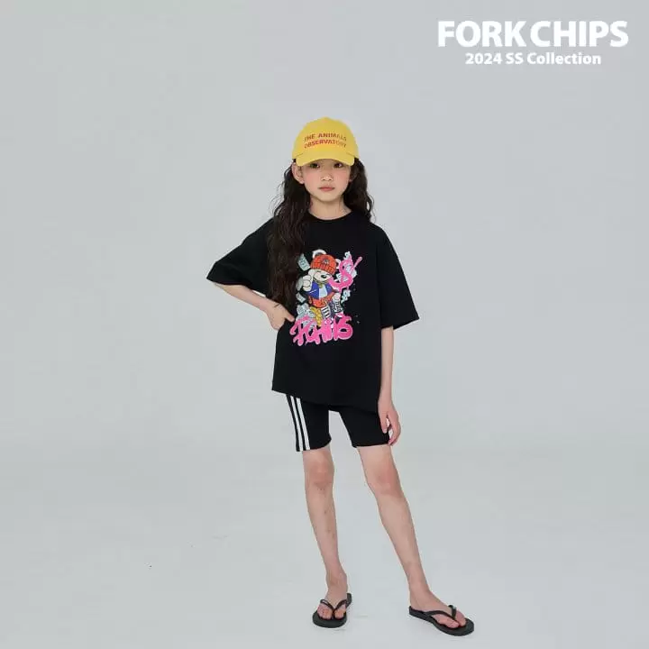 Fork Chips - Korean Children Fashion - #fashionkids - Hip Hop Bear Tee