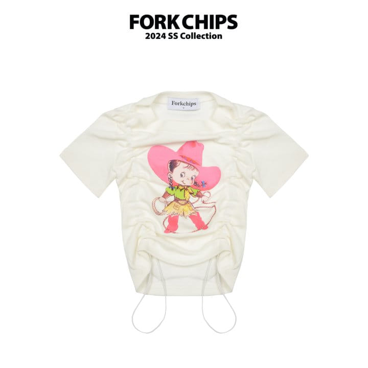 Fork Chips - Korean Children Fashion - #kidsstore - Cow Girl Tee - 8