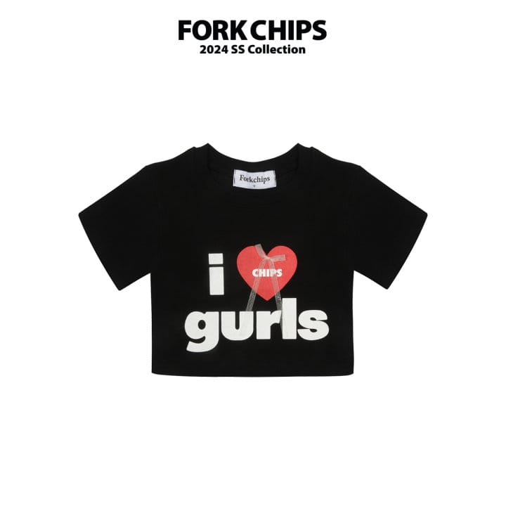 Fork Chips - Korean Children Fashion - #kidsshorts - I Love Tee - 4