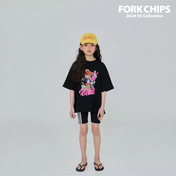 Fork Chips - Korean Children Fashion - #kidsstore - Hip Hop Bear Tee - 3