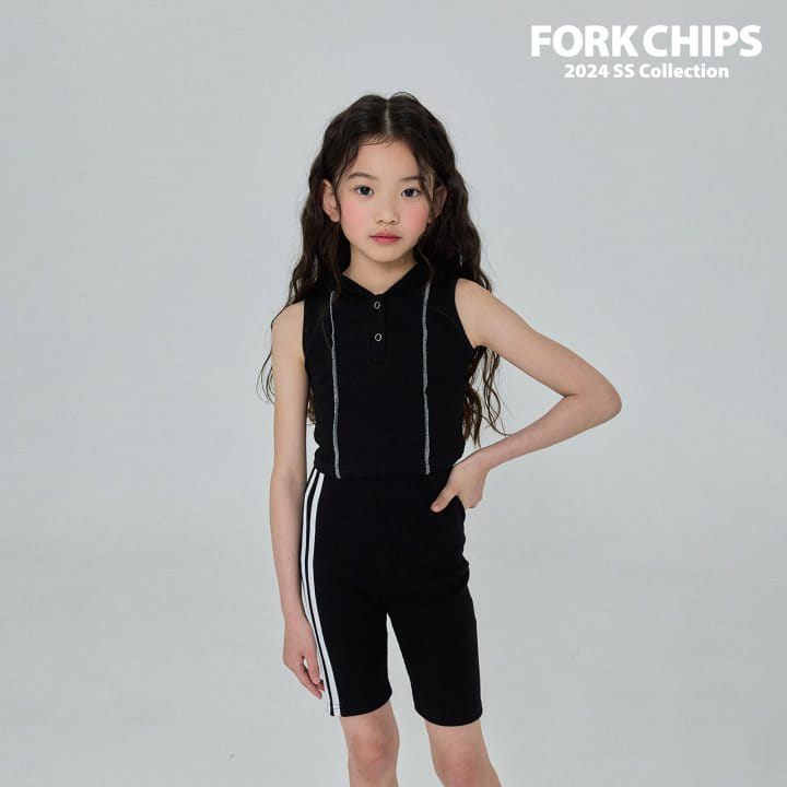 Fork Chips - Korean Children Fashion - #kidsstore - Walker Short Leggings - 2